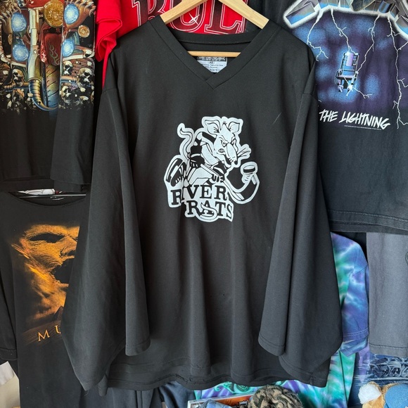 *RARE* Albany River Rats Vintage 90s Hockey Jersey Oversized Carolina Hurricanes - Picture 3 of 16